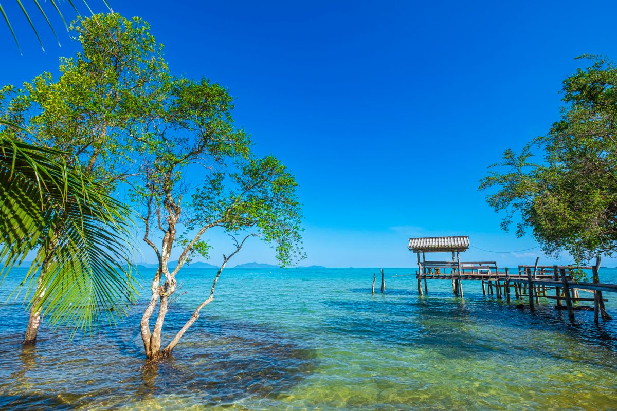 Koh Mak, Thailand trat province ko mak island ao taan bay boardwalk koh mak