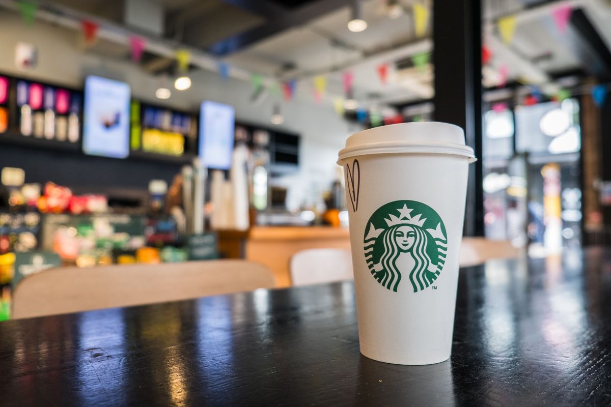 London,,Uk,-,July,22,,2024:,Starbucks,Cafe,In,London.