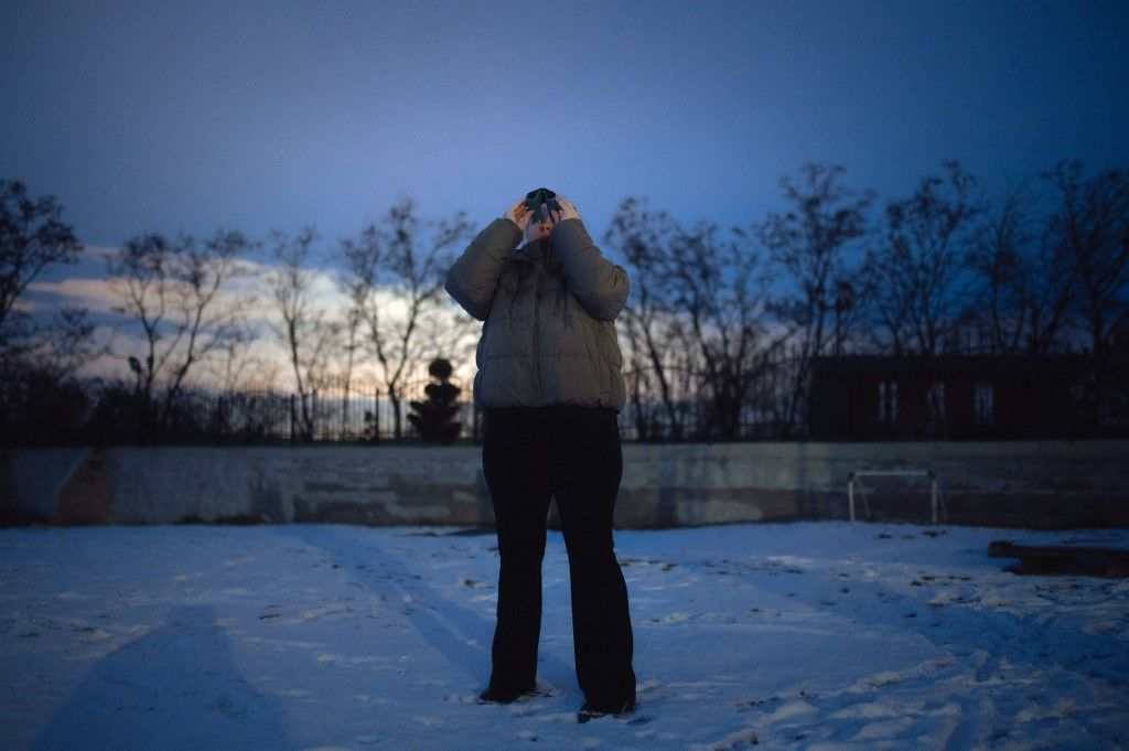 Occultation of planet Saturn by Moon observed from Hungary Felhő csapadék havazás időjárás
