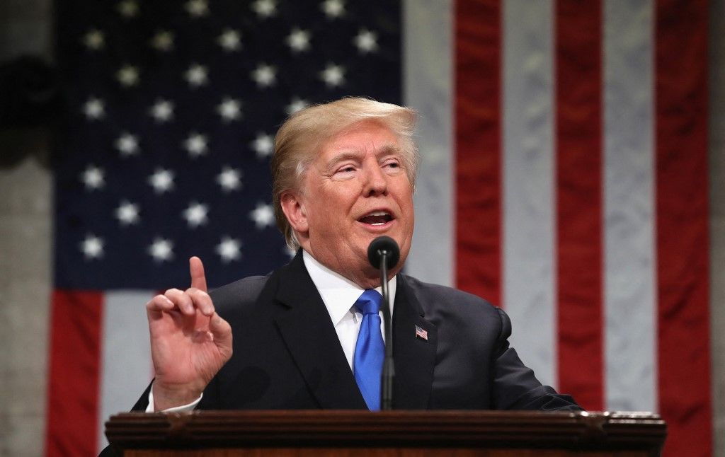US President Donald Trump delivers the State of the Union address