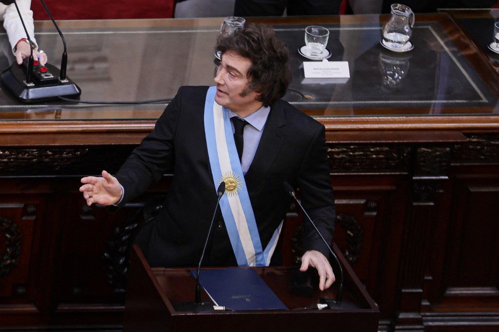 Mercosur Argentine President Javier Milei inaugurates the 143rd period of ordinary sessions at National Congress