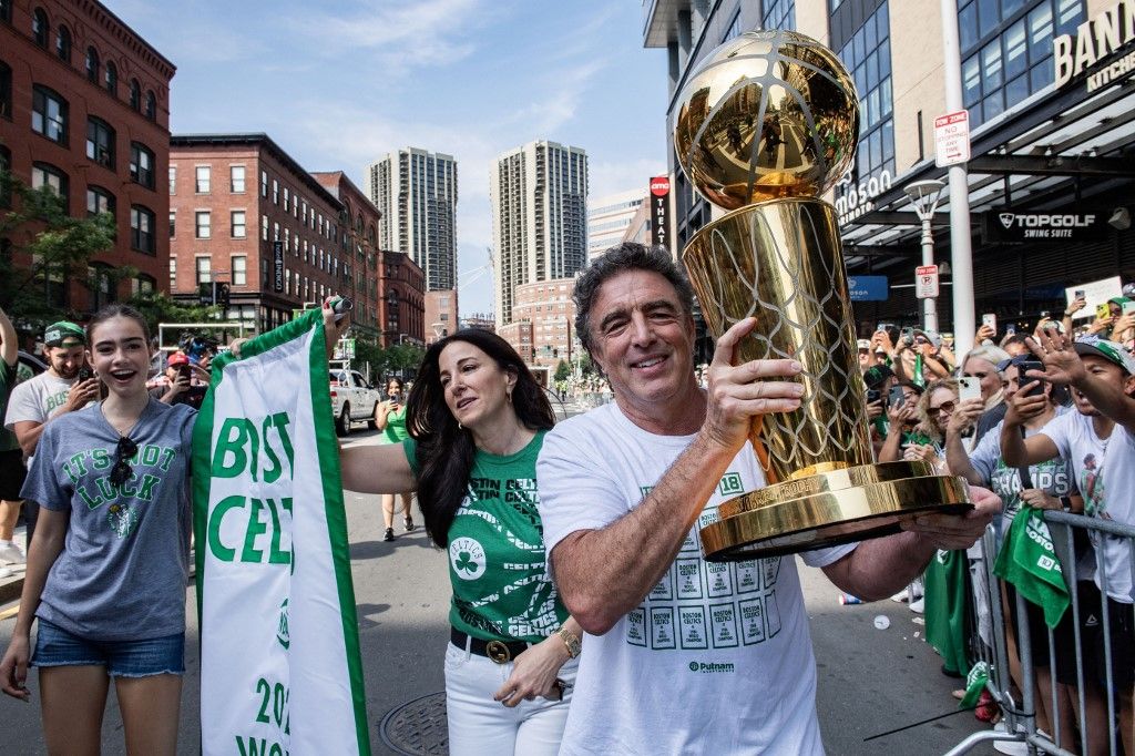 Boston Celtics fans celebrate as team win 18th NBA championship