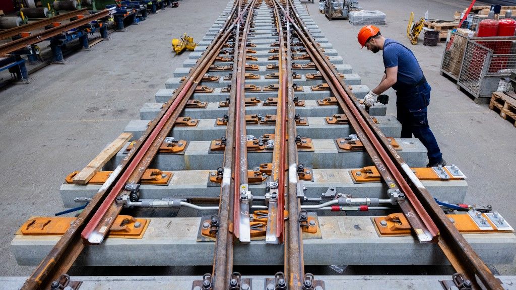 Construction of switches at Deutsche Bahn