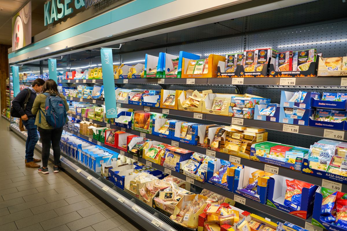 Berlin,,Germany,-,Circa,September,,2019:,Interior,Shot,Of,Aldi