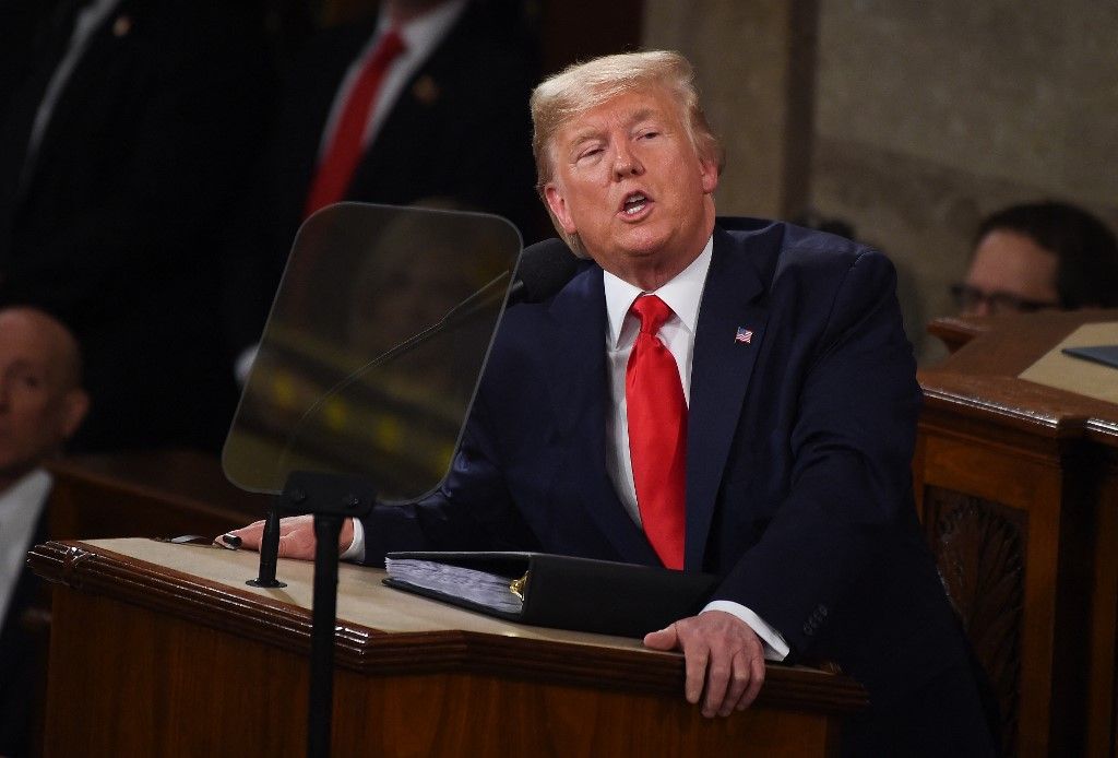US President Donald Trump delivers the State of the Union address