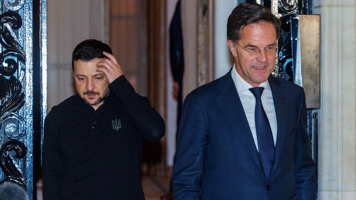 Meeting of NATO Secretary General Mark Rutte and President of Ukraine Volodymyr Zelenskyy in Brussels ukrajna