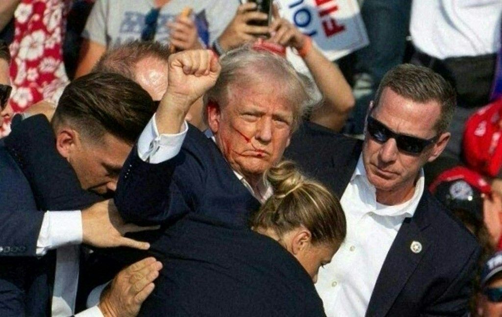 Donald Trump holds an election rally