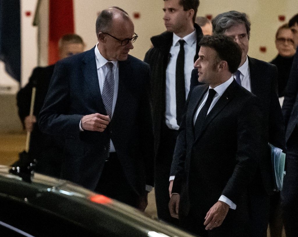 Merz német Macron francia elnök