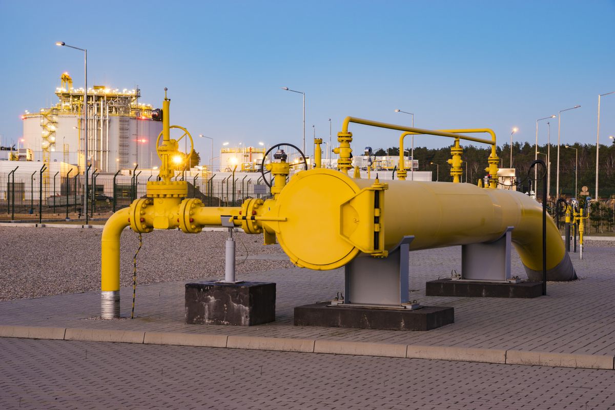 Swinoujscie,poland-december,2015:pipe,Line,Valves,,Lng,Terminal Ukrajna
