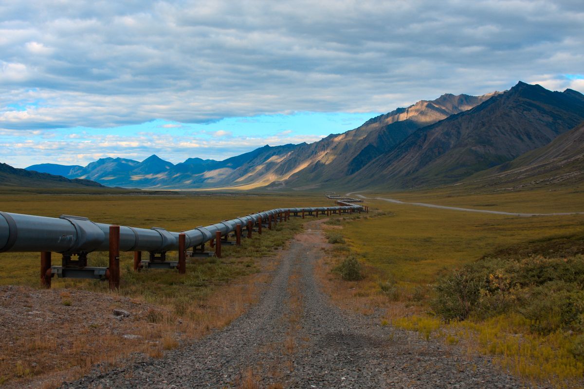 Trans-alaskan,Oil,Pipeline,At,The,North,Slope,Of,Alaska.