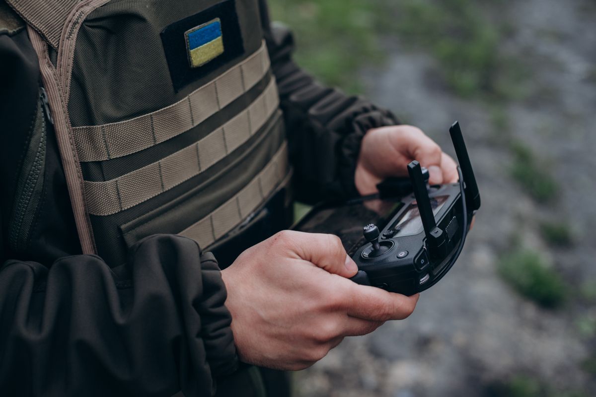 Ukrainian,Drone,Operator,During,Air,Intelligence, tűzszünet
