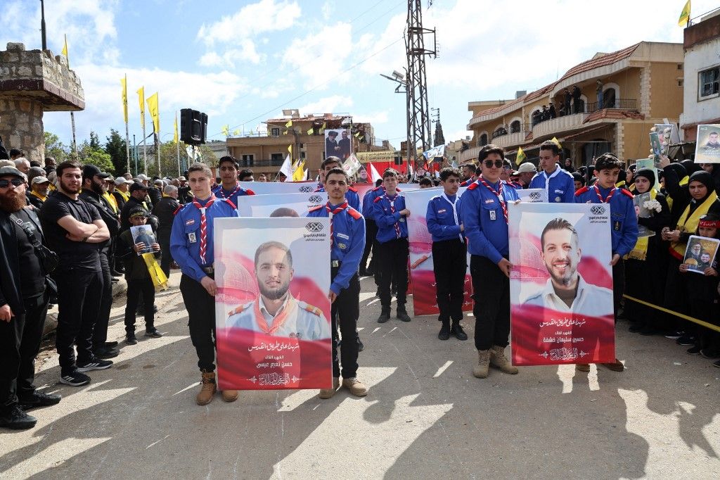 Funeral of Hezbollah members killed at the Israeli attacks in Lebanon
