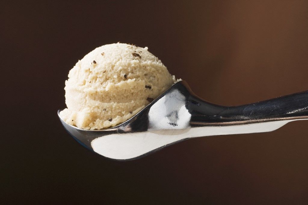 Scoop of ice cream in ice cream scoop fagylalt fagyi
