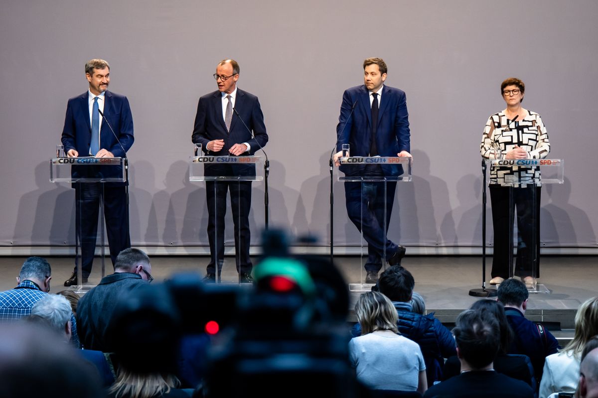 German Parties CDU/CSU and SPD Announce Agreement in Coalition Negotiations