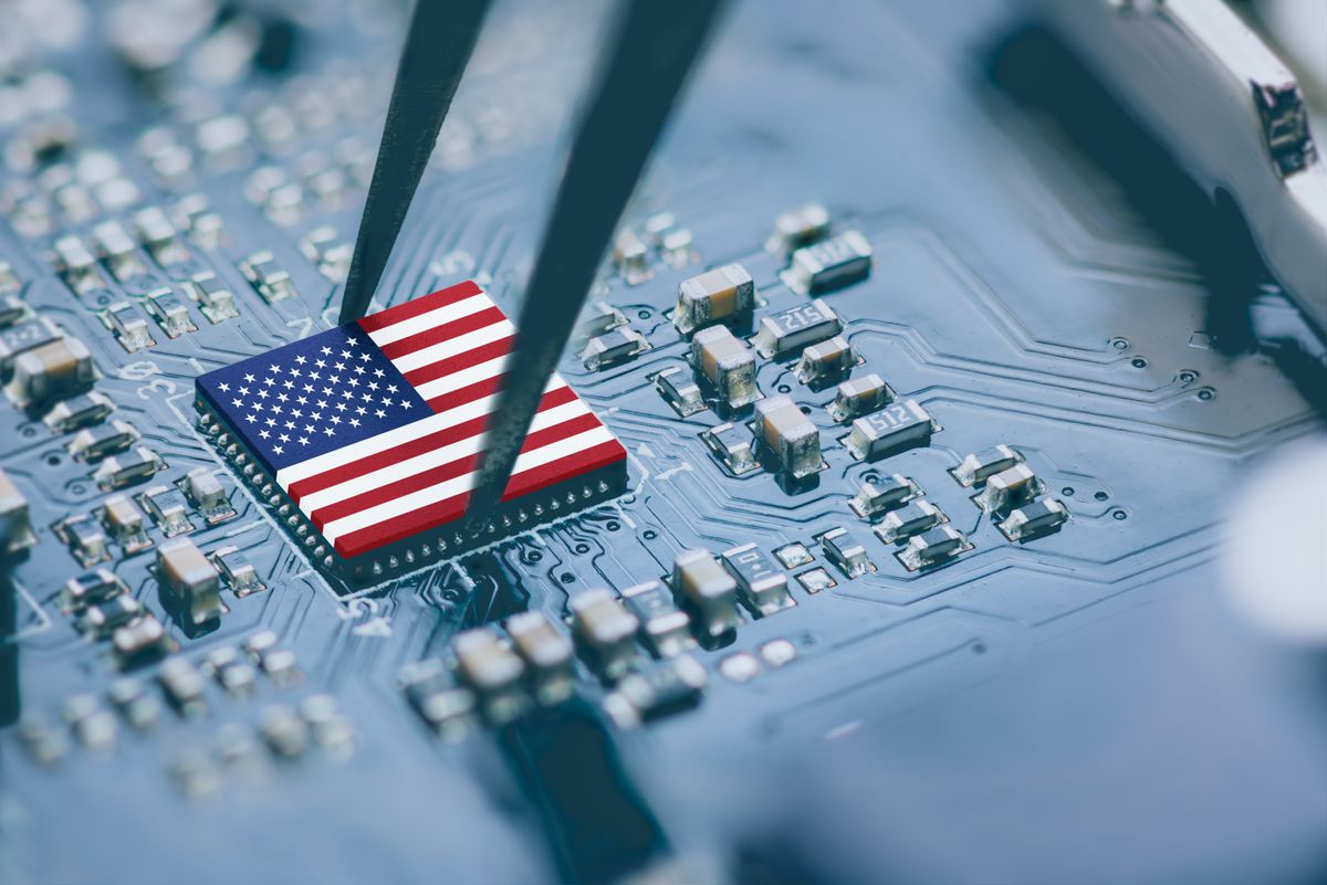 csipipar Flag,Of,Usa,On,A,Processor,,Cpu,Central,Processing,Unit