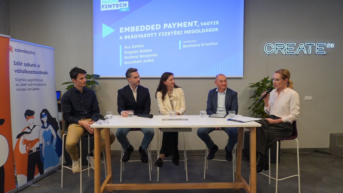 Fintech kerekaszatal
embedded payment
begyáazott fizetési megoldások