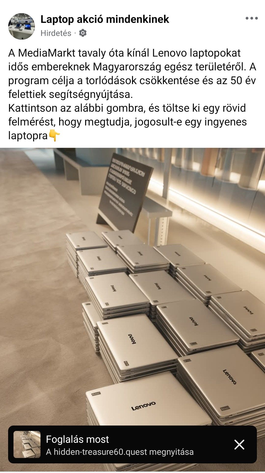 Facebook átverés Media Markt