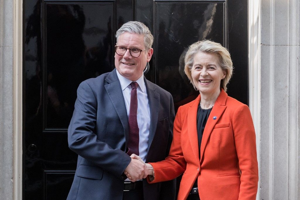 President Of The European Commission Ursula Von Der Leyen Visits Downing Street In London