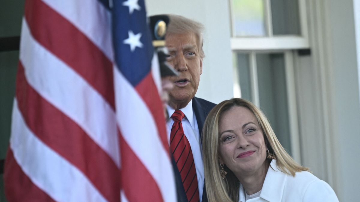 US President Donald Trump meets Italian Prime Minister Giorgia Meloni