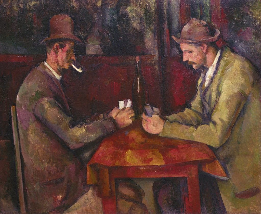 The Card Players, 1893-96 (oil on canvas), festmény, 