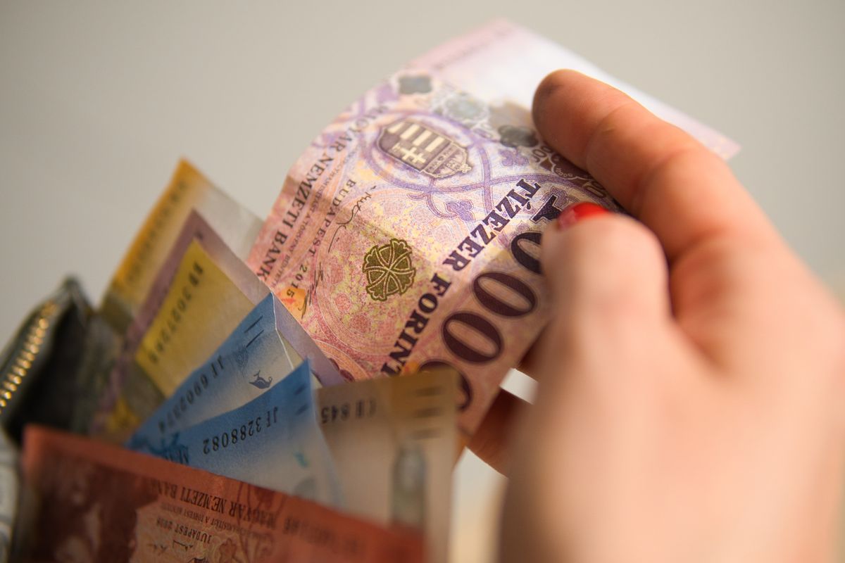 forint, pénz, fizetés, bankjegy családi pótlék