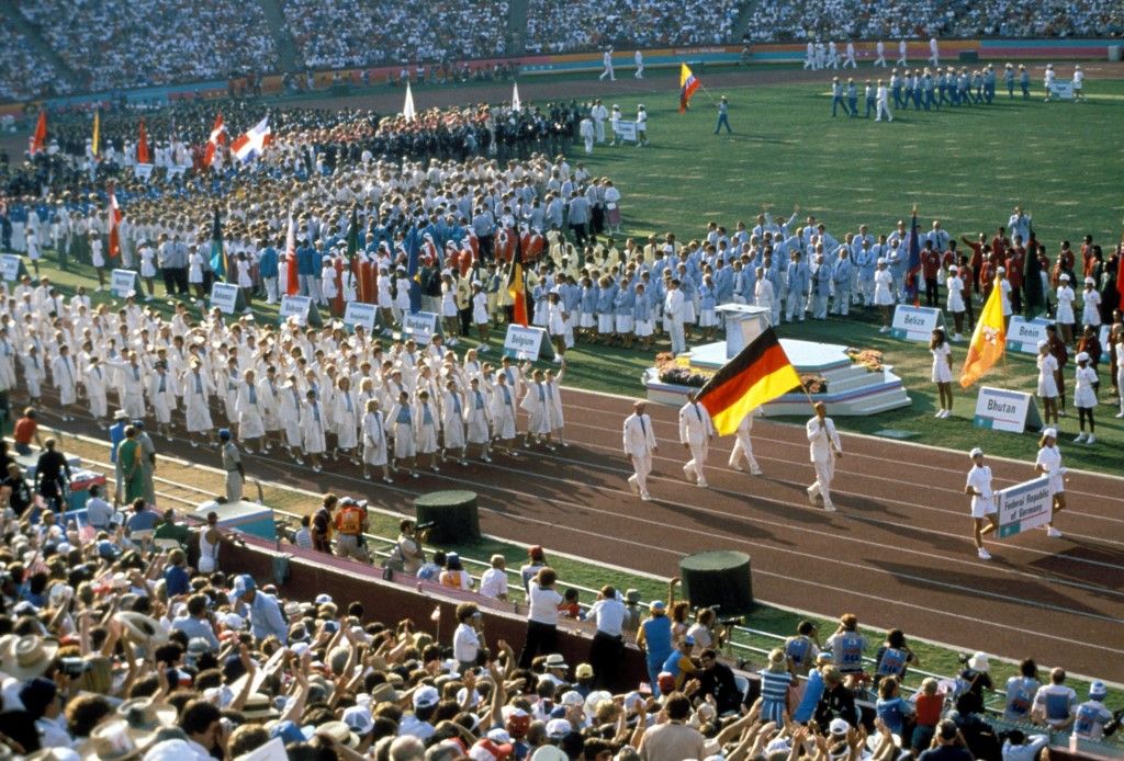 Los Angeles-i olimpia 1984: Entry of the FRG team