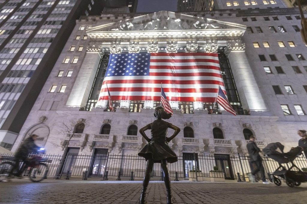 New York Stock Exchange NYSE Building In The Night