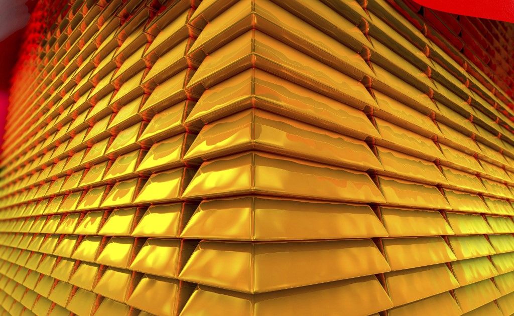 Gold bars, illustration arany