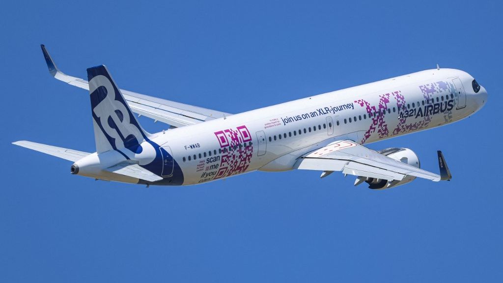 Airbus A321NEO XLR During A Flying Display At Paris Air Show 2023 wizz air