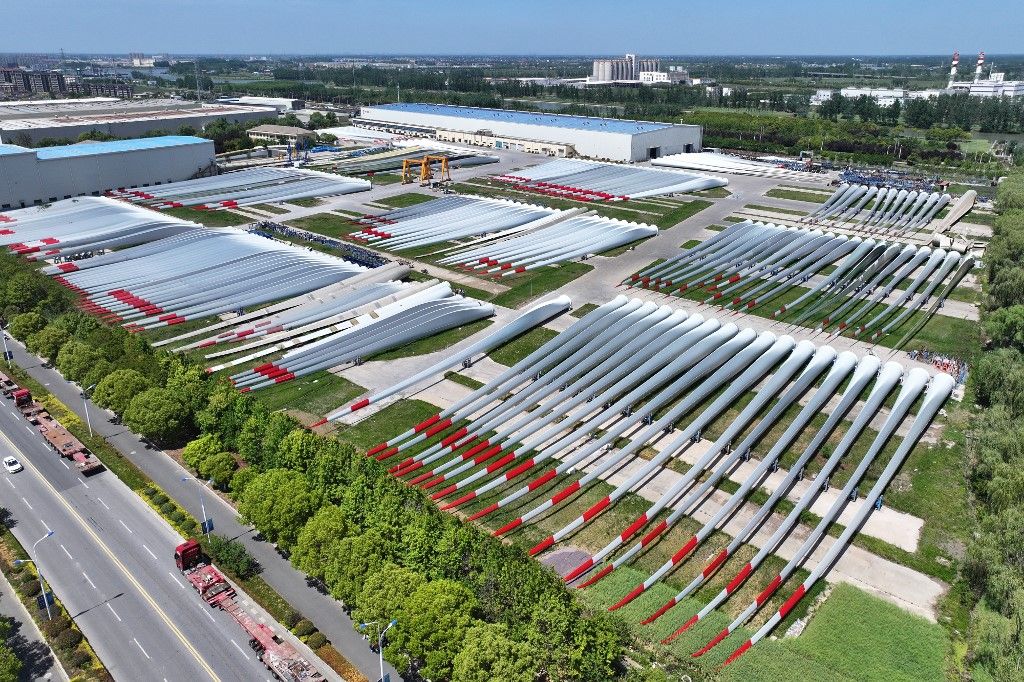 A Wind Turbine Blade Production Base in Yancheng
