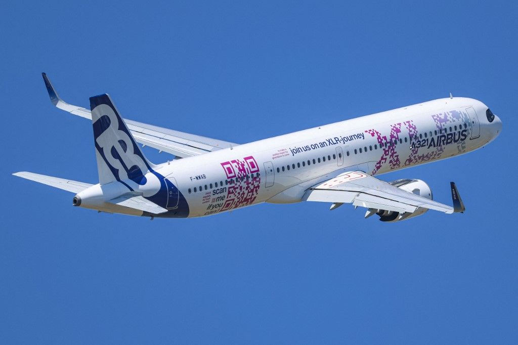Airbus A321NEO XLR During A Flying Display At Paris Air Show 2023
