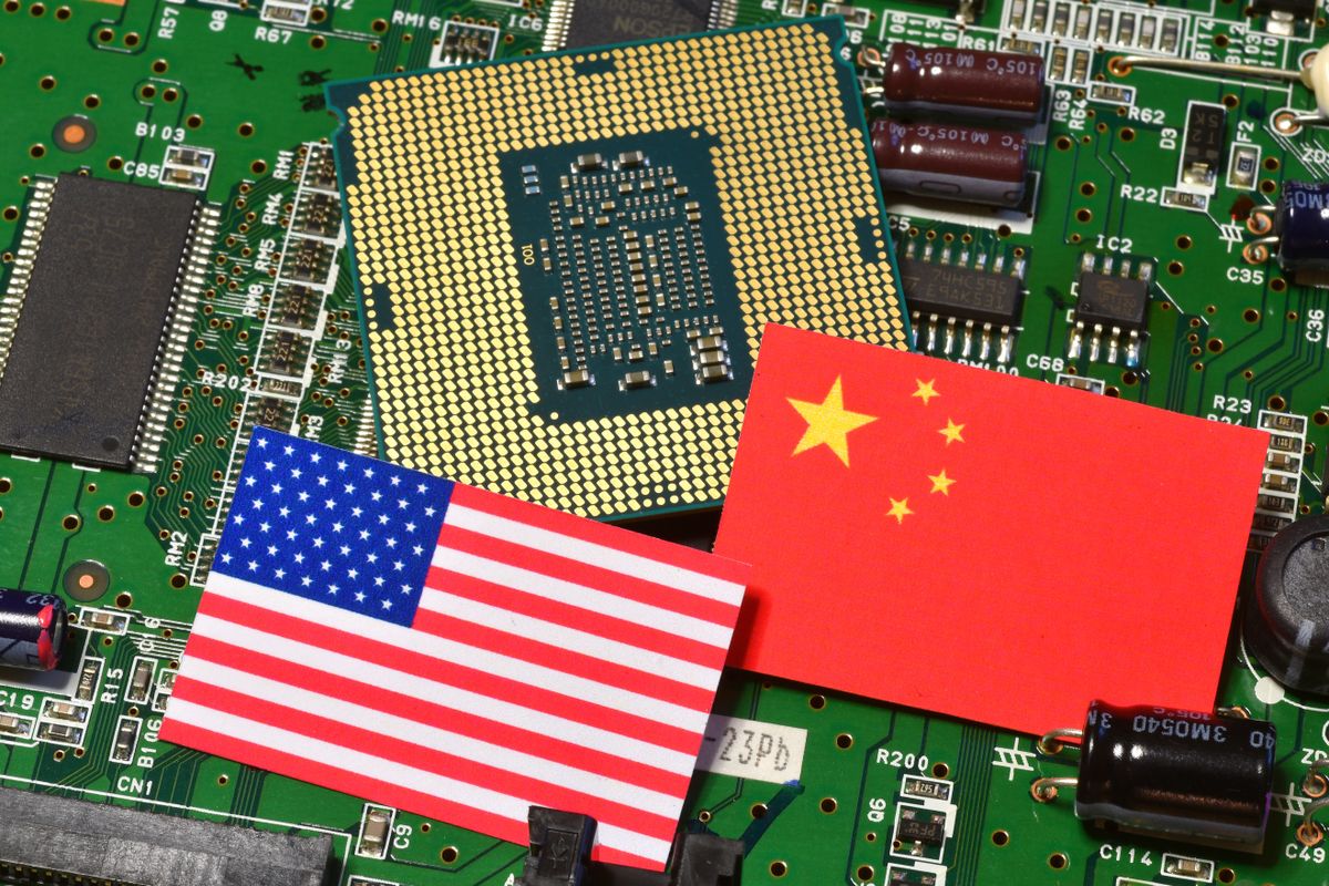 Flag,Of,The,Republic,Of,China,And,Usa,On,A
