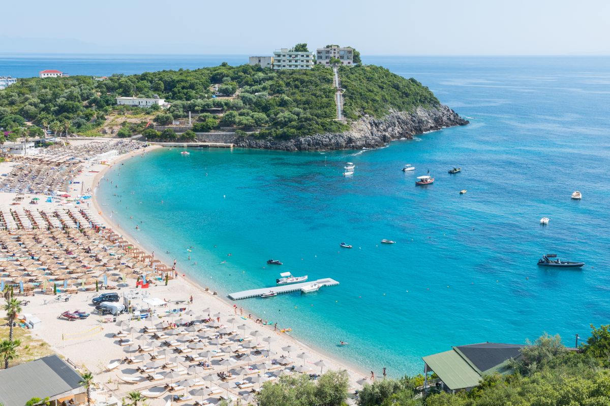 Himara,Albania,-,July,5.,2023:,View,Of,Livadhi,Beach
