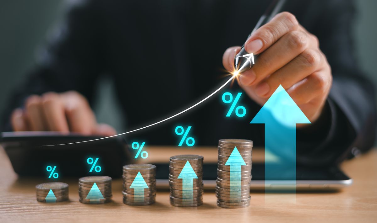 Money,Interest,Rate,Increase,Concept,,Percentage,Commission,Credit.,Grow,Up