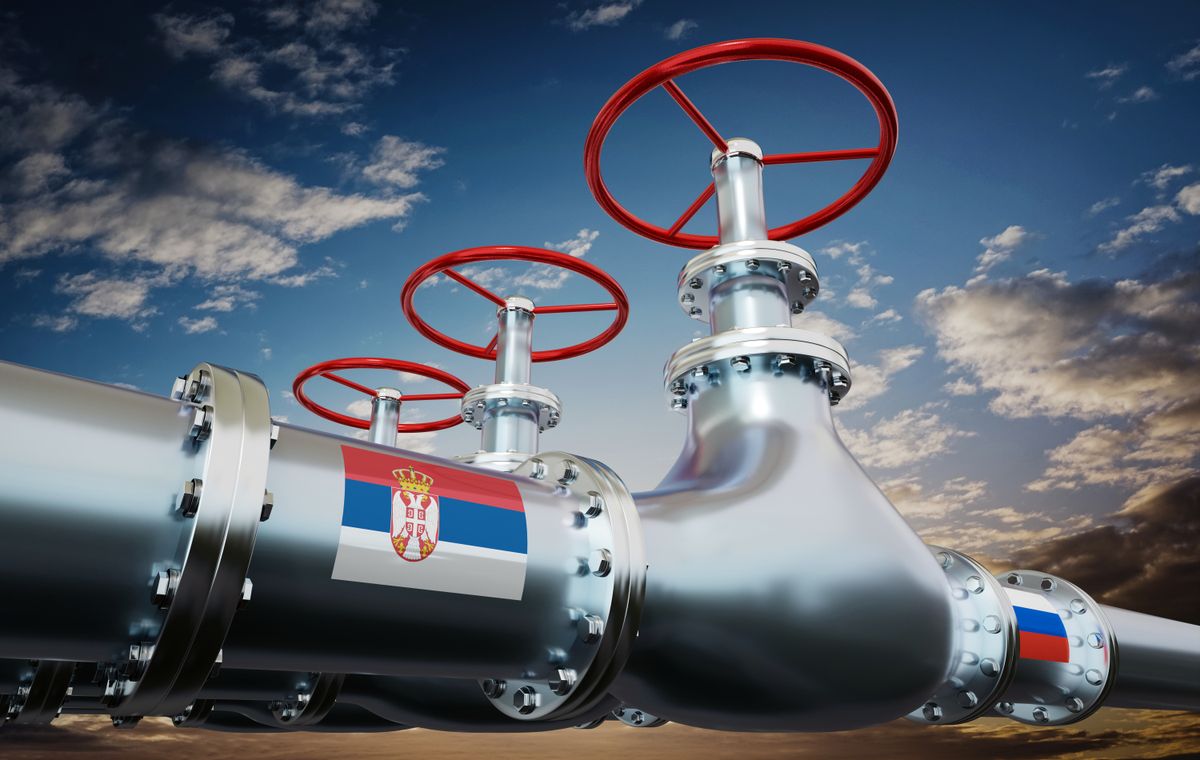Gas,Pipeline,,Flags,Of,Serbia,And,Russia,-,3d,Illustration Orosz gáz: Szerbia megegyezett Moszkvával