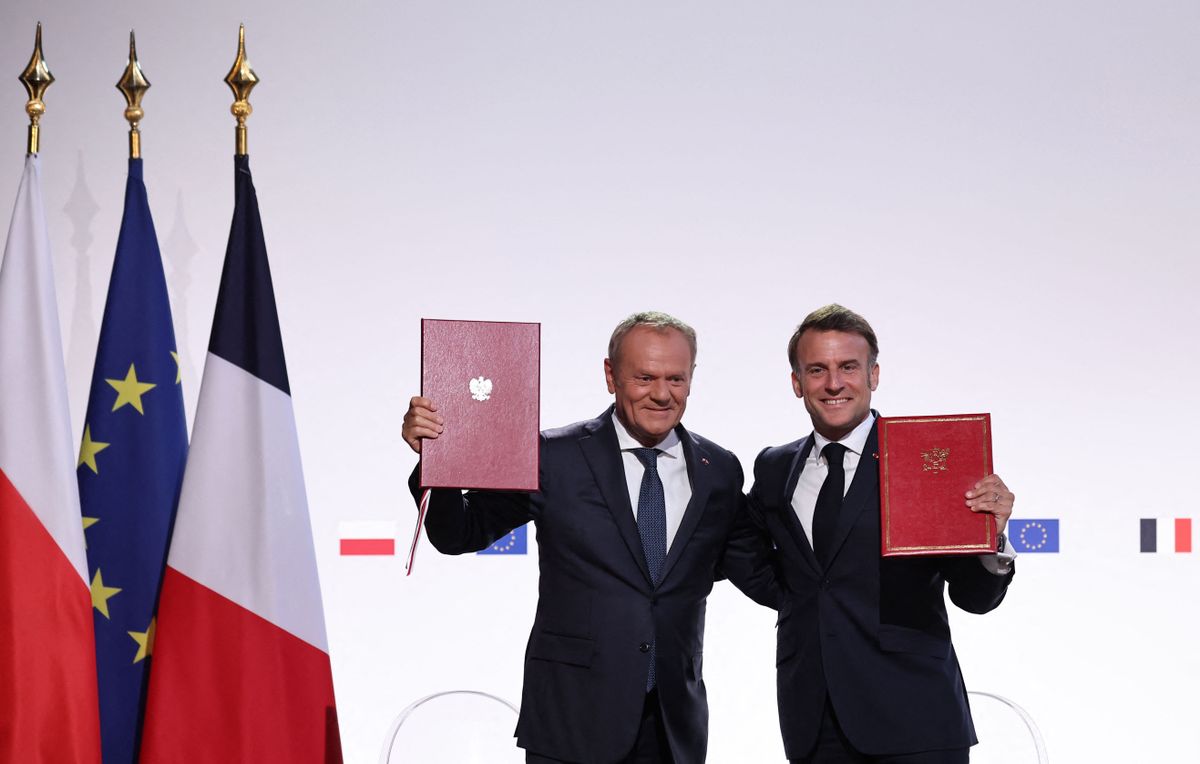 Donald Tusk és Emmanuel Macron
Franciaország, Lengyelország
Nancy
