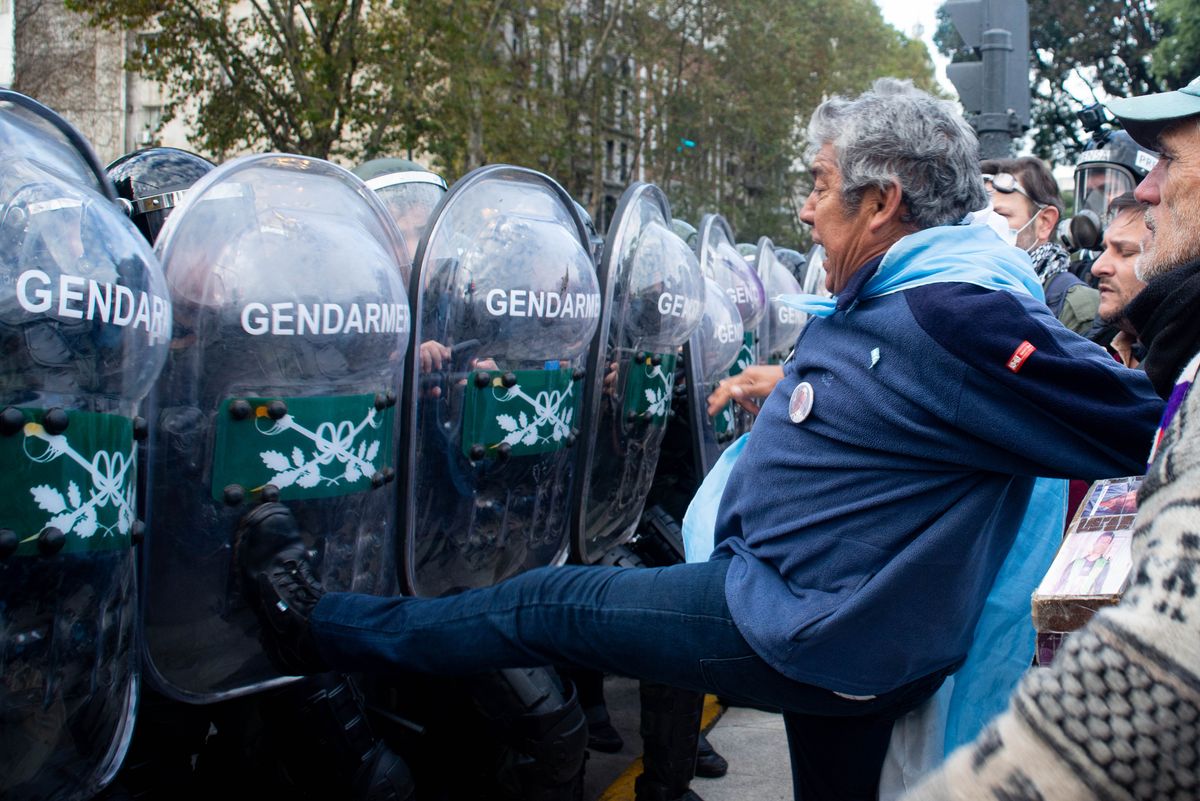 Incidents During The Retirees' Protest March