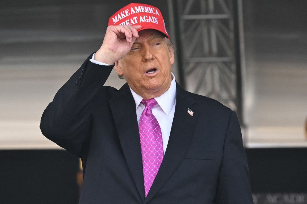 US President Donald Trump delivers the commencement address at the 2025 US Military Academy Graduation Ceremony at West Point