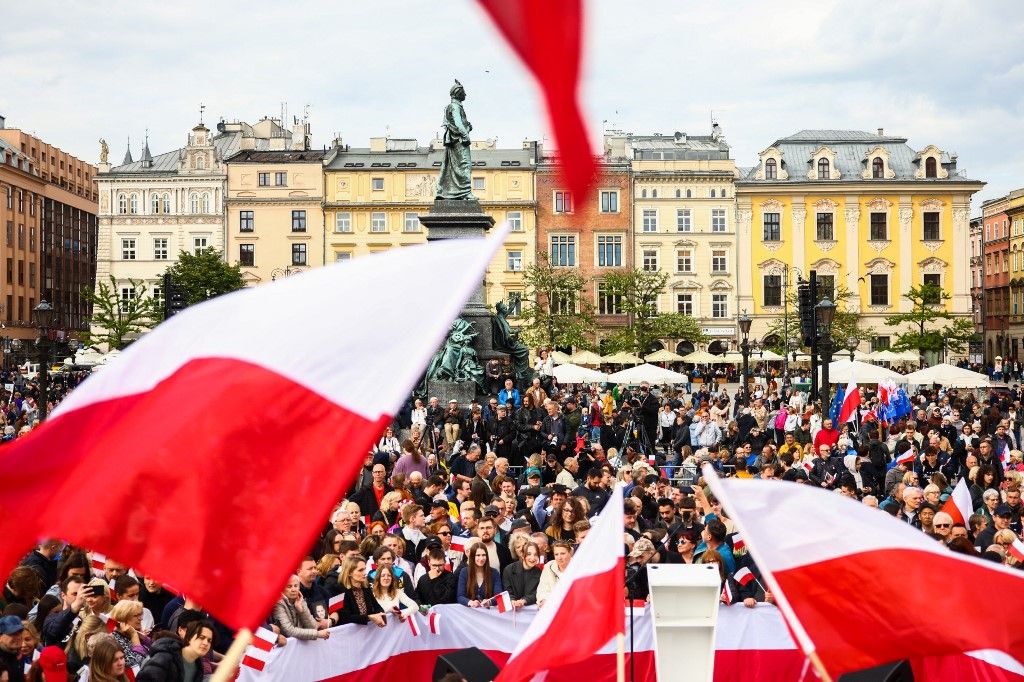 lengyel Rafal Trzaskowski Presidential Rally In Krakow, Poland