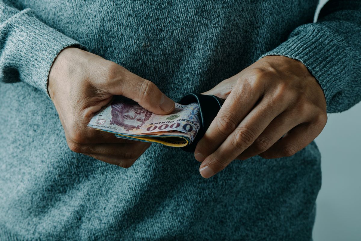 forint, pénz, bankjegy, pénztárca, kölcsön, kamat, fizetés