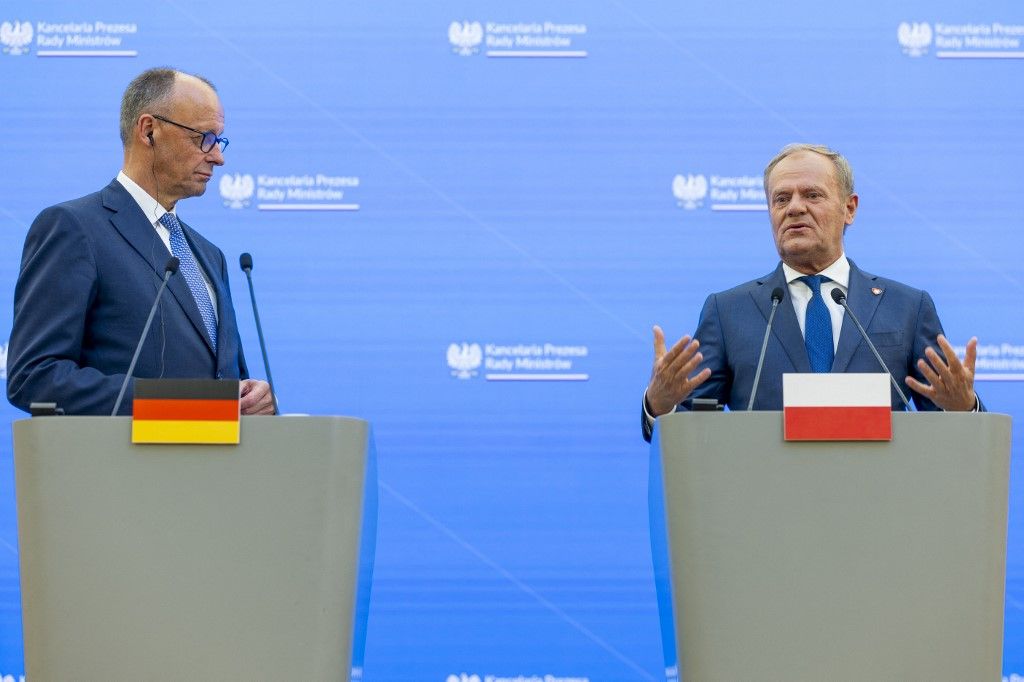 Friedrich Merz, Donald Tusk
Németország, Lengyelország, Európai Unió