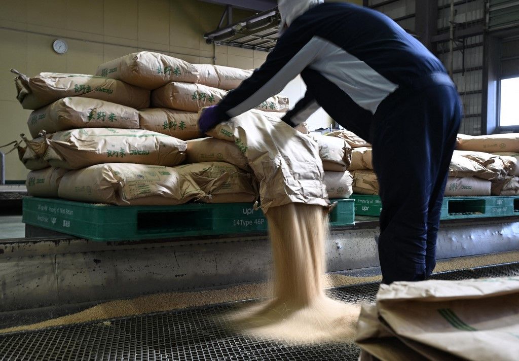 Stockpiled rice release starts in Japan