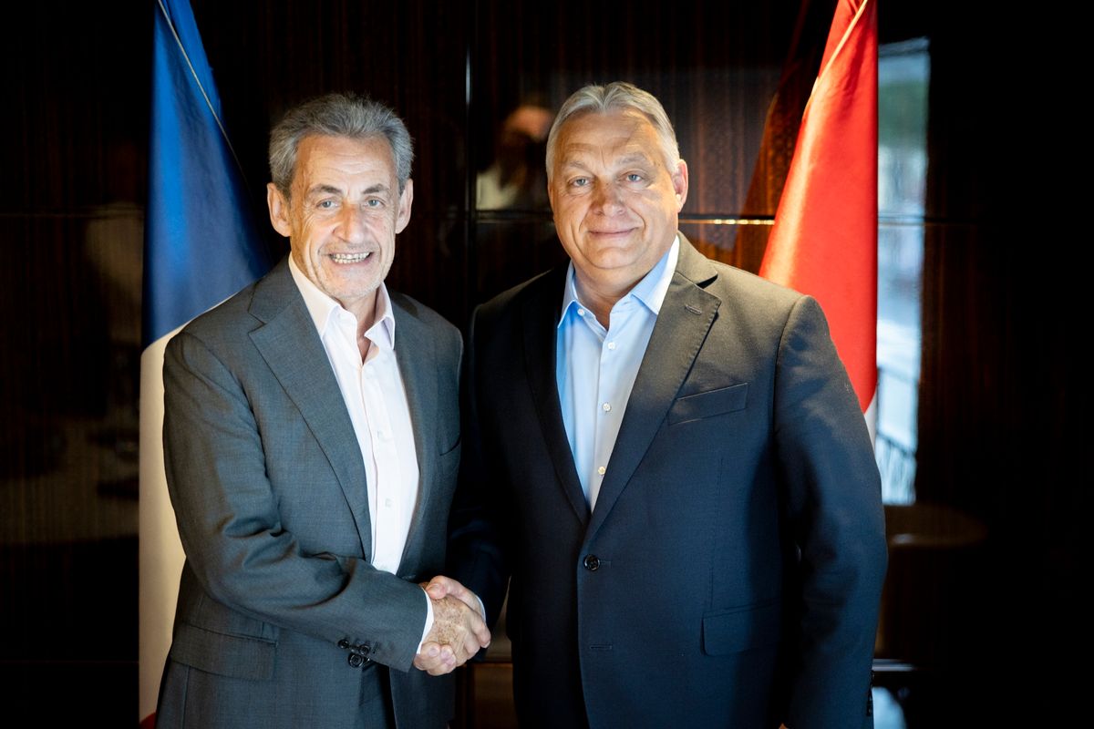 ORBÁN Viktor; SARKOZY, Nicolas Orbán Viktor a korábbi francia köztársasági elnökkel tárgyalt Nicolas Sarkozy