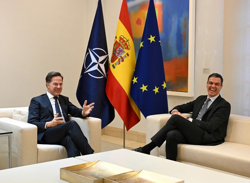 NATO Spanyolország
Mark Rutte (b) és Pablo Sánchez (j)