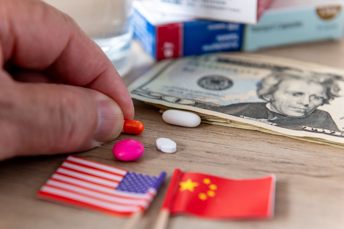A,Pharmaceutical,,Medical,And,Drugs,Conflict,Concept,With,The,American