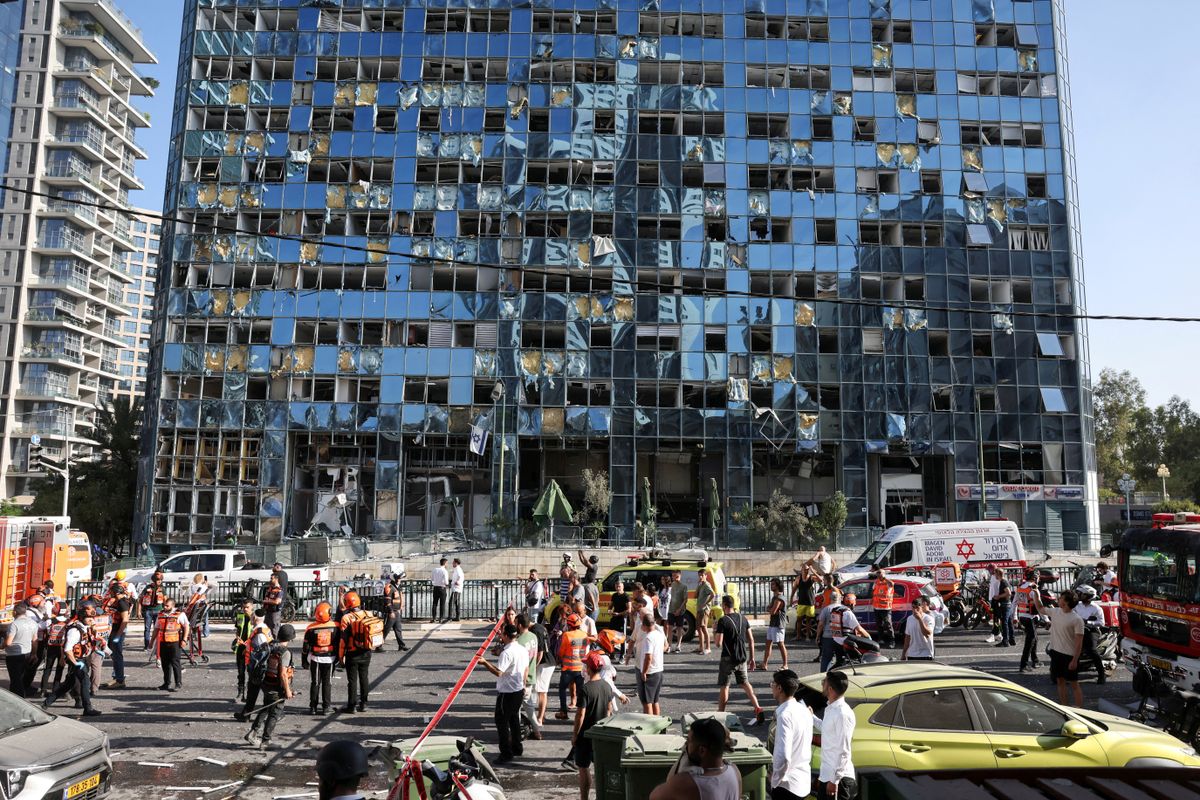 Aftermath of a strike from Iran on Israel, in Ramat Gan