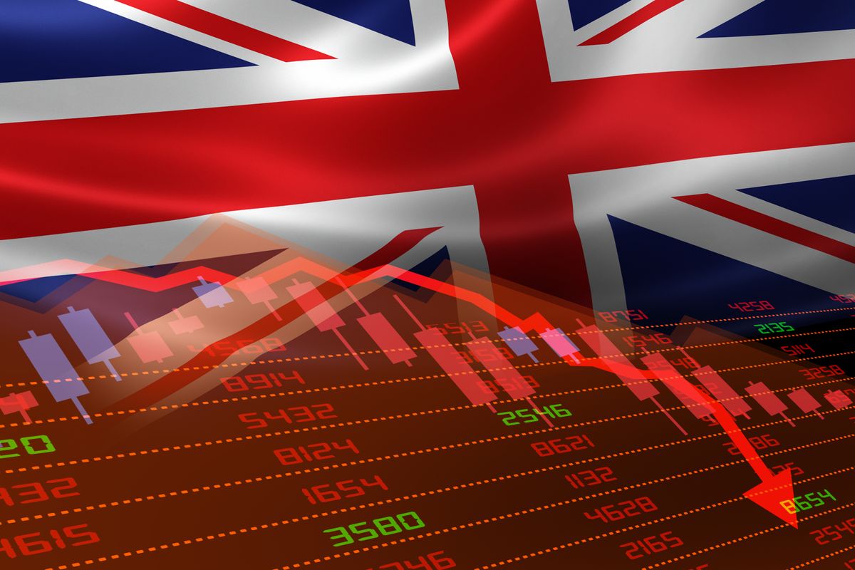 3d,Rendering,Of,Uk,Economic,Downturn,With,Stock,Exchange,Market
