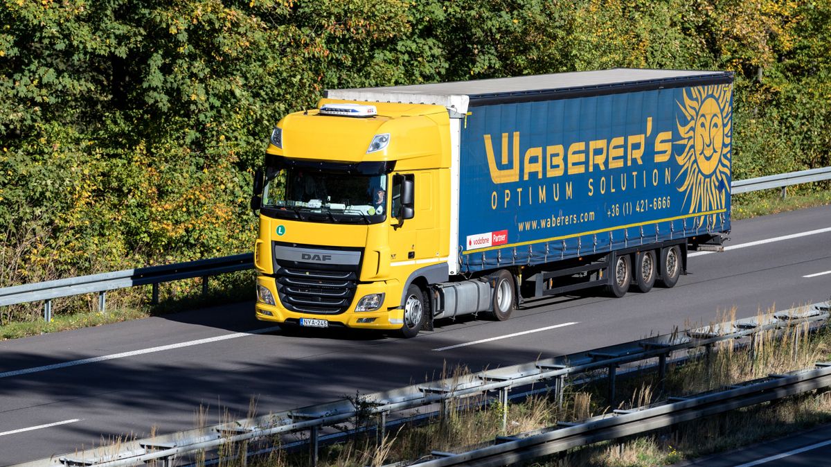 Wiehl,,Germany,-,October,13,,2018:,Waberer’s,Truck,On,Motorway.