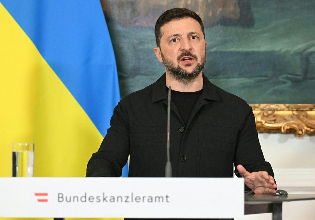 Volodimir Zelenszkij ukrán elnök Ukrajna
orosz-ukrán háború