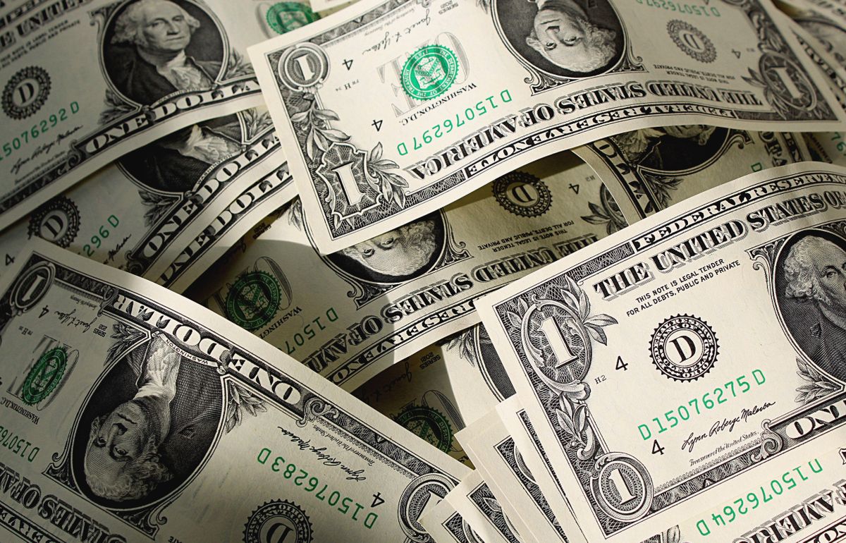 Close,Up,Of,A,Stack,Of,Us,One,Dollar,Bills., forint, 